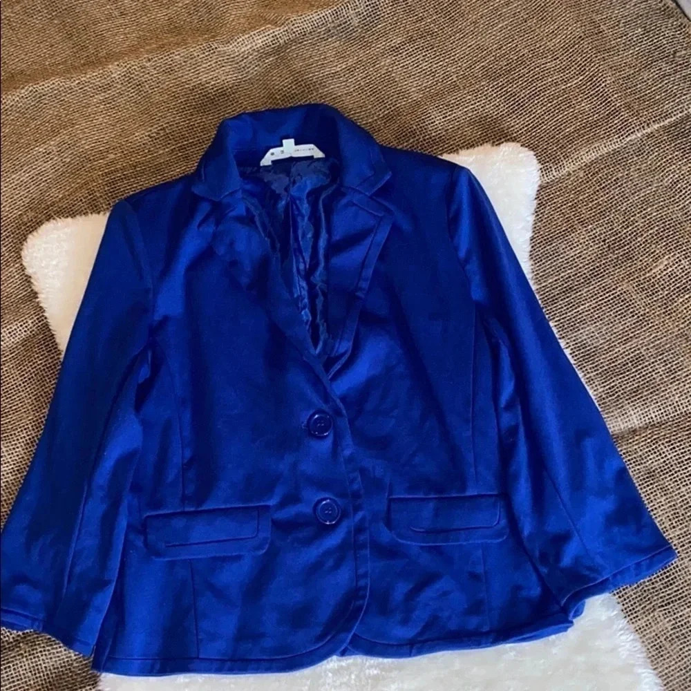 🎉HP💙Cleo petites ocean blue  blazer Petite Small - Picture 2 of 16